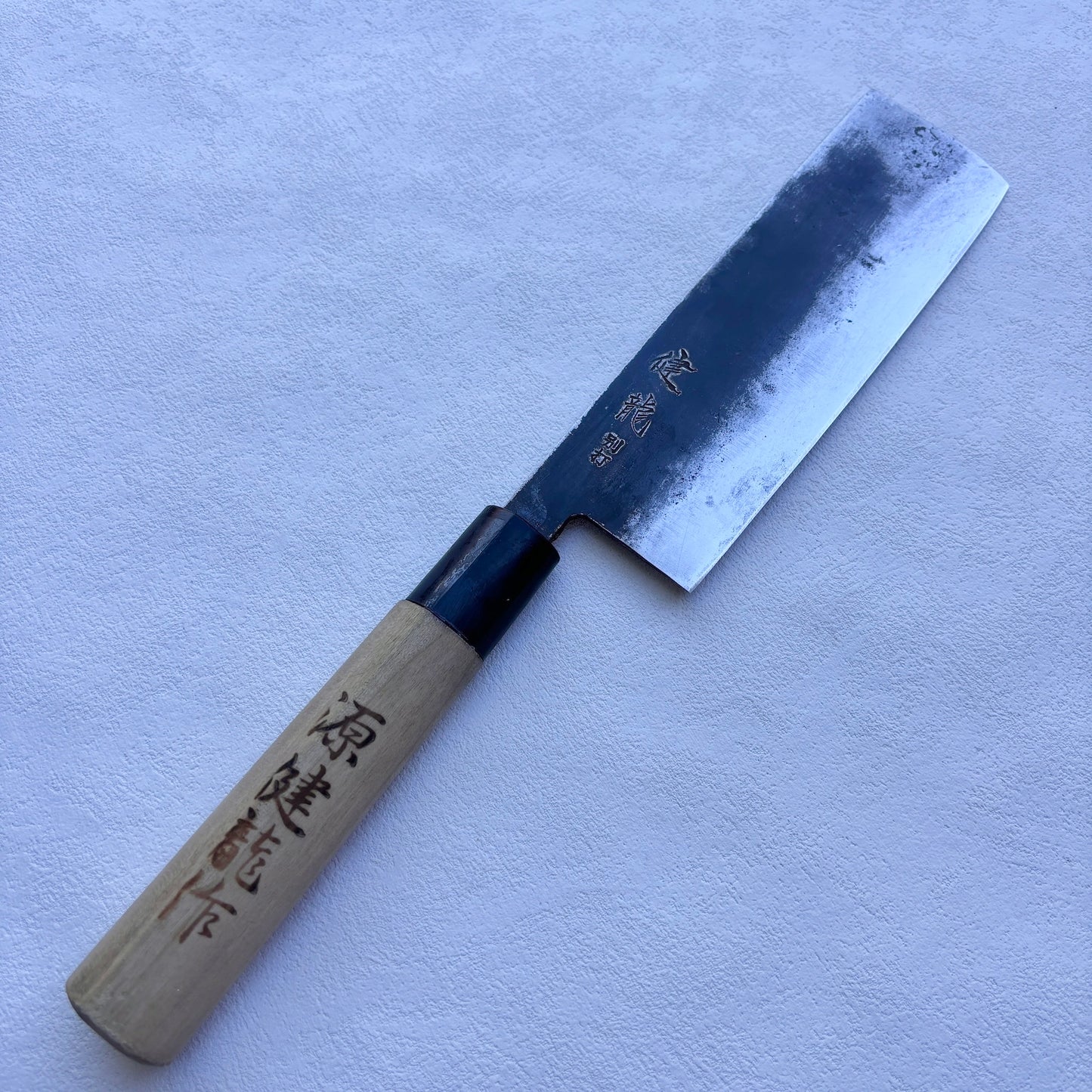 Vintage restored Japanese Nakiri vegetable knife 155mm