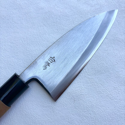 Restored Japanese  Deba fish deboning knife. 145mm(carbon steel) With  box