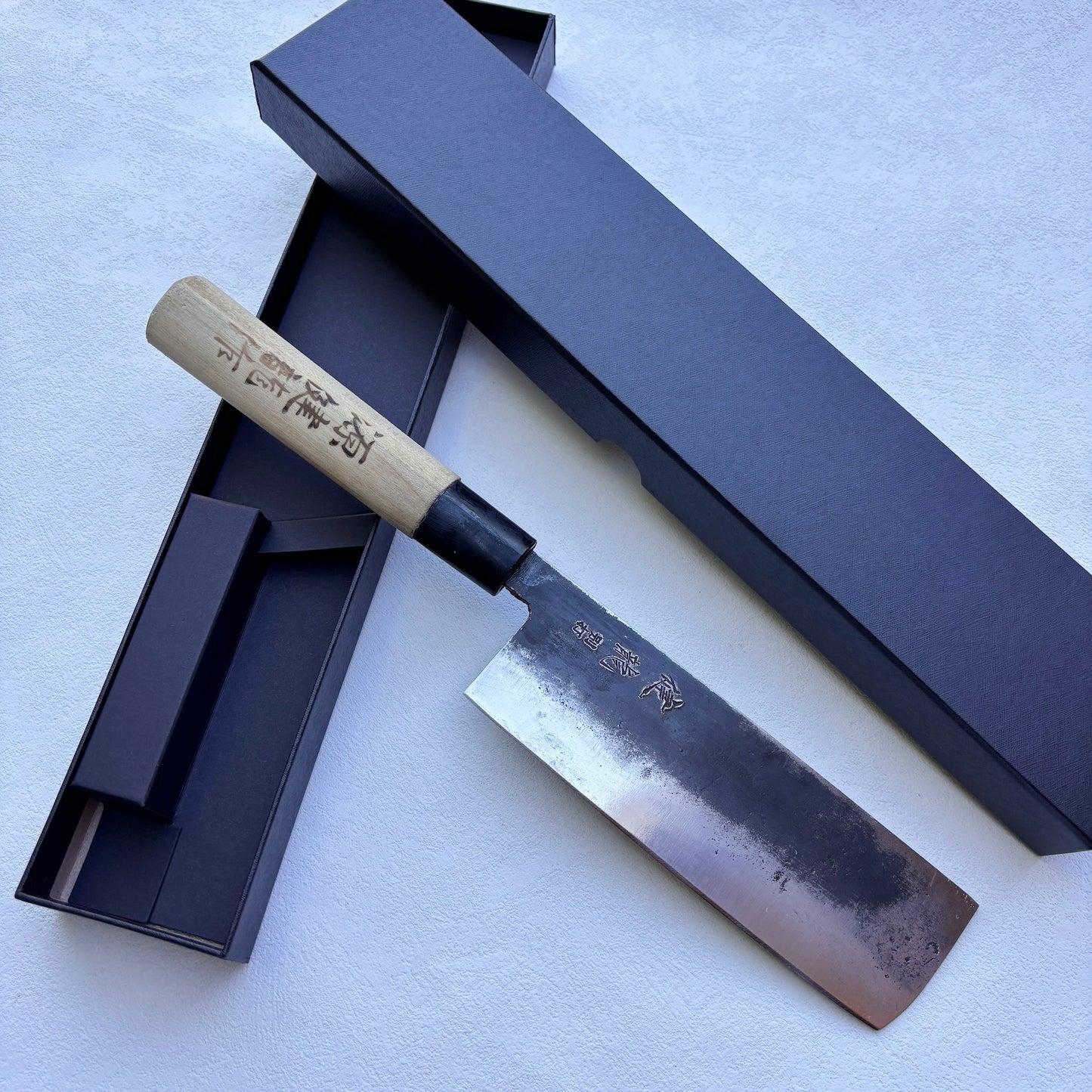 Vintage restored Japanese Nakiri vegetable knife 155mm