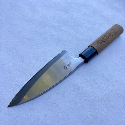 Restored Japanese  Deba fish deboning knife. 145mm(carbon steel) With  box