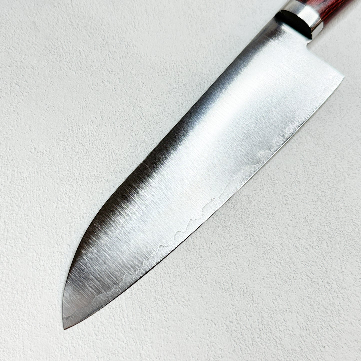 Restored Japanese Sakai-Okuzen Santoku All purpose knife 160mm ( Stainless- Clad Blue Carbon)