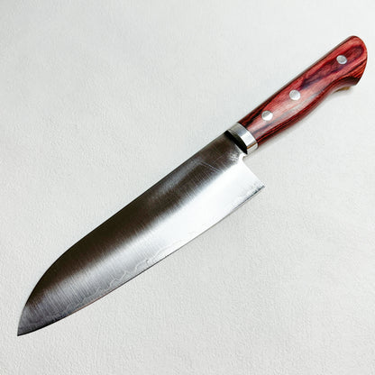 Restored Japanese Sakai-Okuzen Santoku All purpose knife 160mm ( Stainless- Clad Blue Carbon)