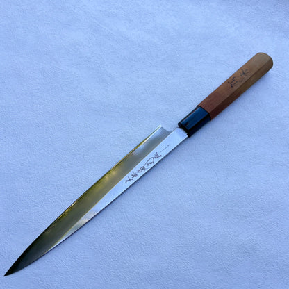 Restored Japanese Yanagiba/Sashimi knife.200mm (white carbon steel) with original box