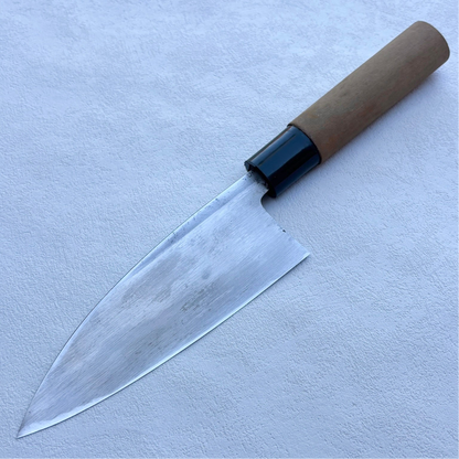 Restored Japanese  Deba fish deboning knife. 145mm(carbon steel) With  box