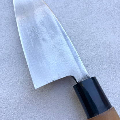 Restored Japanese  Deba fish deboning knife. 145mm(carbon steel) With  box