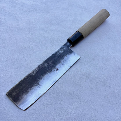 Vintage restored Japanese Nakiri vegetable knife 155mm