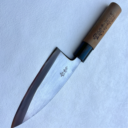 Restored Japanese  Deba fish deboning knife. 145mm(carbon steel) With  box