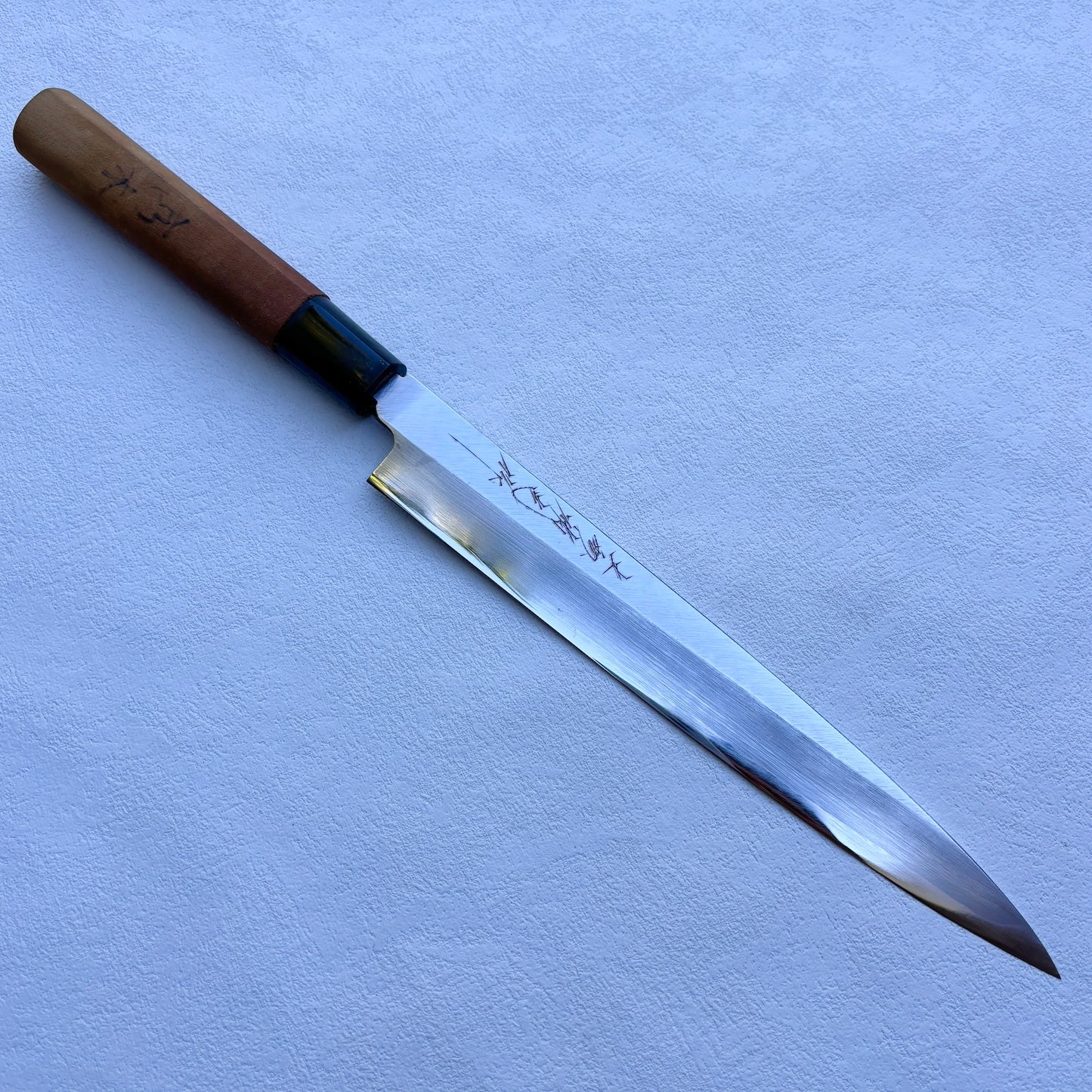 Restored Japanese Yanagiba/Sashimi knife.200mm (white carbon steel) with original box