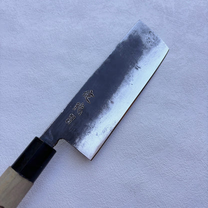 Vintage restored Japanese Nakiri vegetable knife 155mm