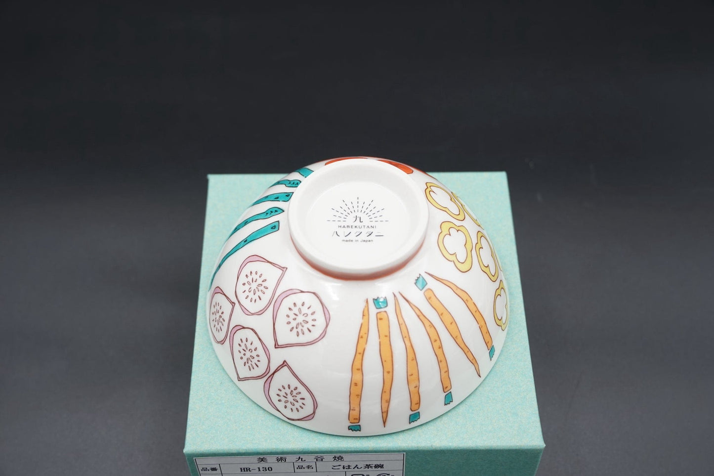 Kutani Rice Bowl/ Small Bowl Color: Yasai RED/ BLUE