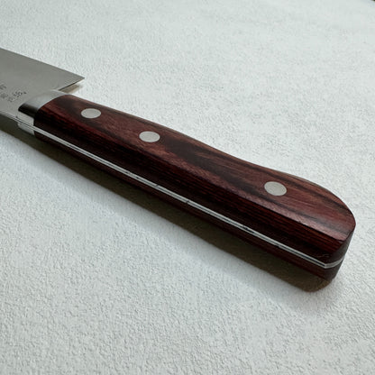 Restored Japanese Sakai-Okuzen Santoku All purpose knife 160mm ( Stainless- Clad Blue Carbon)