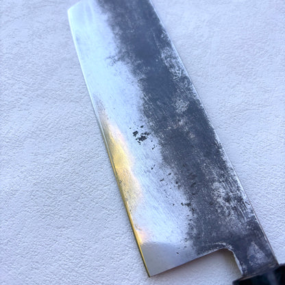 Vintage restored Japanese Nakiri vegetable knife 155mm