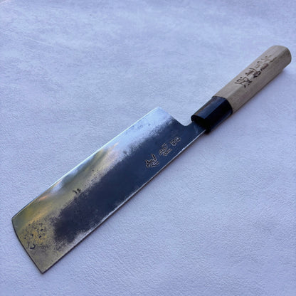 Vintage restored Japanese Nakiri vegetable knife 155mm