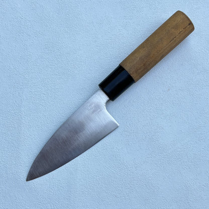 Restored Japanese Shinten Ko Deba fish deboning knife. 105mm( Stainless steel) With Box