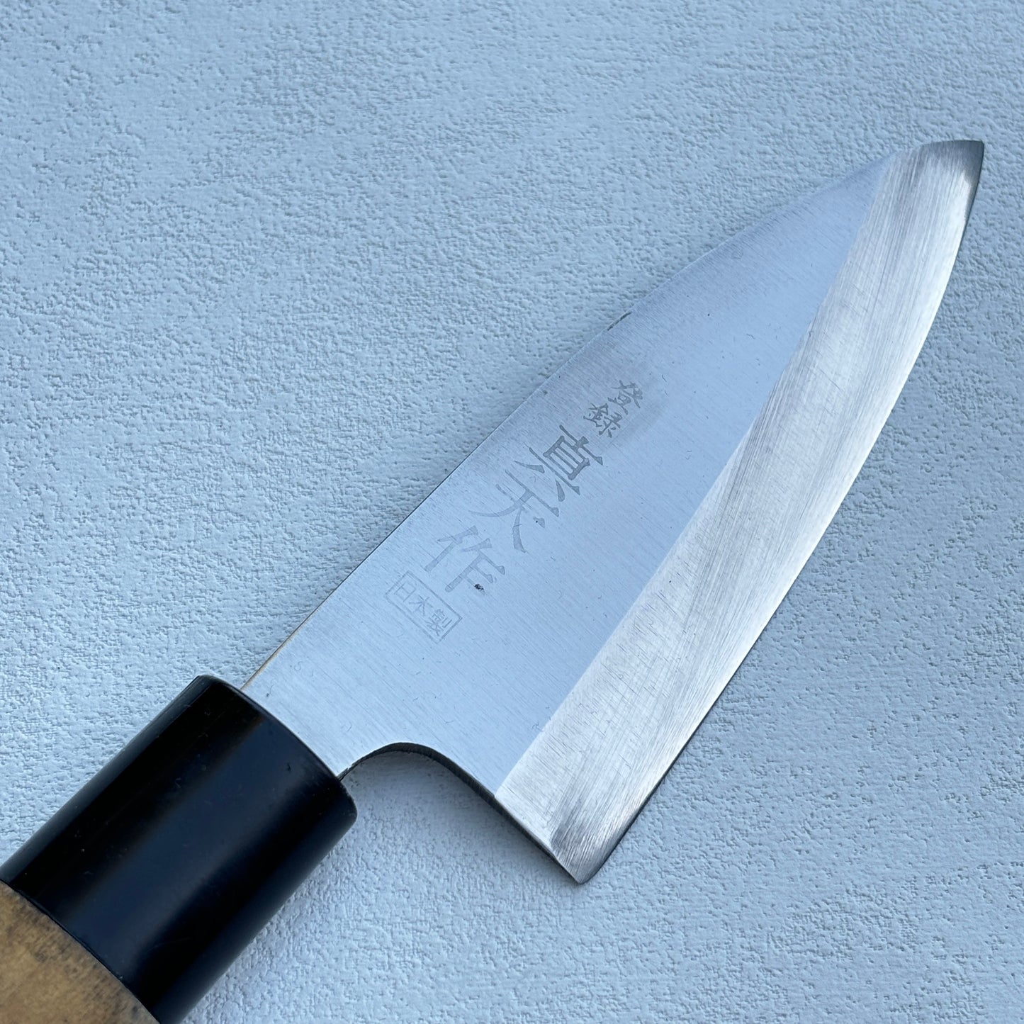 Restored Japanese Shinten Ko Deba fish deboning knife. 105mm( Stainless steel) With Box