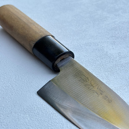 Restored Japanese Shinten Ko Deba fish deboning knife. 105mm( Stainless steel) With Box