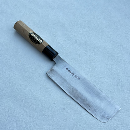 Vintage restored Japanese Nakiri vegetable knife 165mm