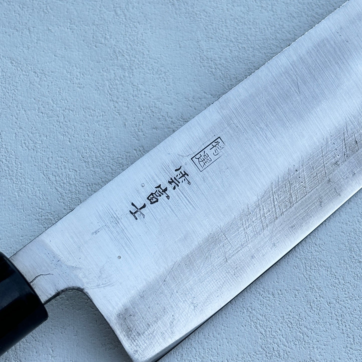 Vintage restored Japanese Nakiri vegetable knife 165mm