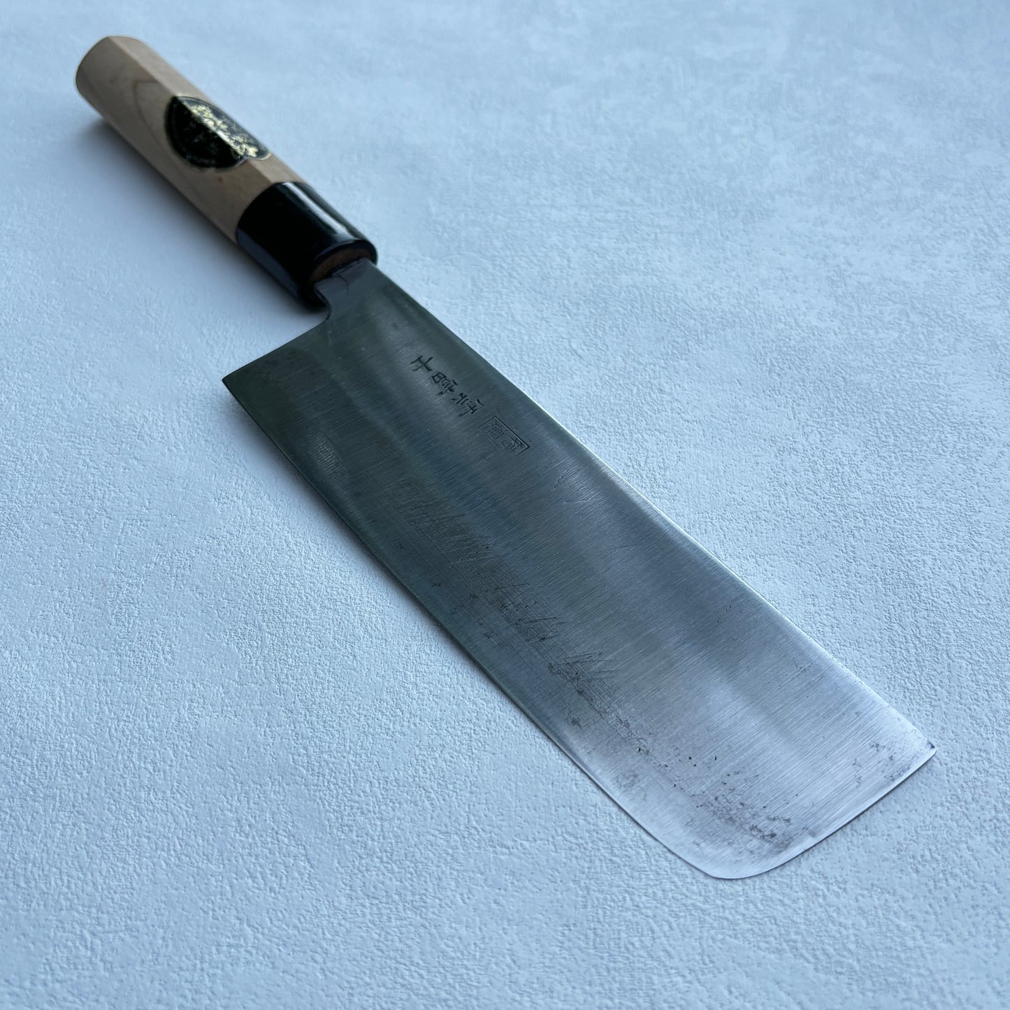 Vintage restored Japanese Nakiri vegetable knife 165mm