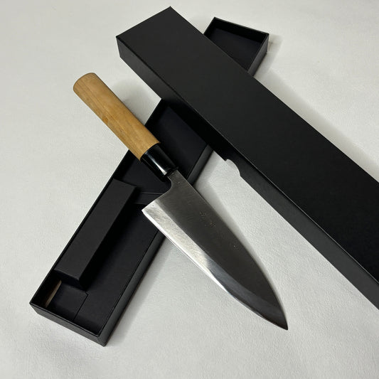 Restored Japanese  Deba fish deboning knife. 150mm(carbon steel) with gift box