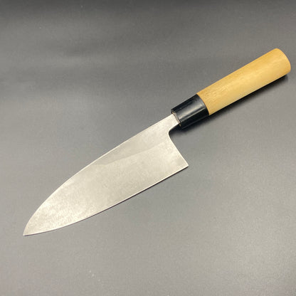 Restored Japanese Sakai Kikushige Deba fish deboning knife. 165mm(carbon steel) With box