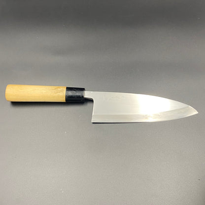 Restored Japanese Sakai Kikushige Deba fish deboning knife. 165mm(carbon steel) With box