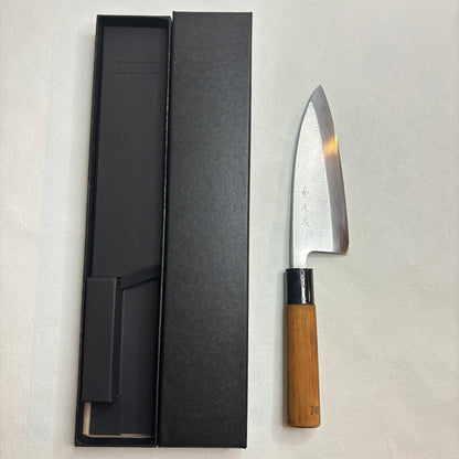 Restored Japanese  Deba fish deboning knife. 150mm(carbon steel) With  box