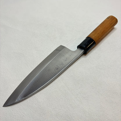 Restored Japanese  Deba fish deboning knife. 150mm(carbon steel) With  box