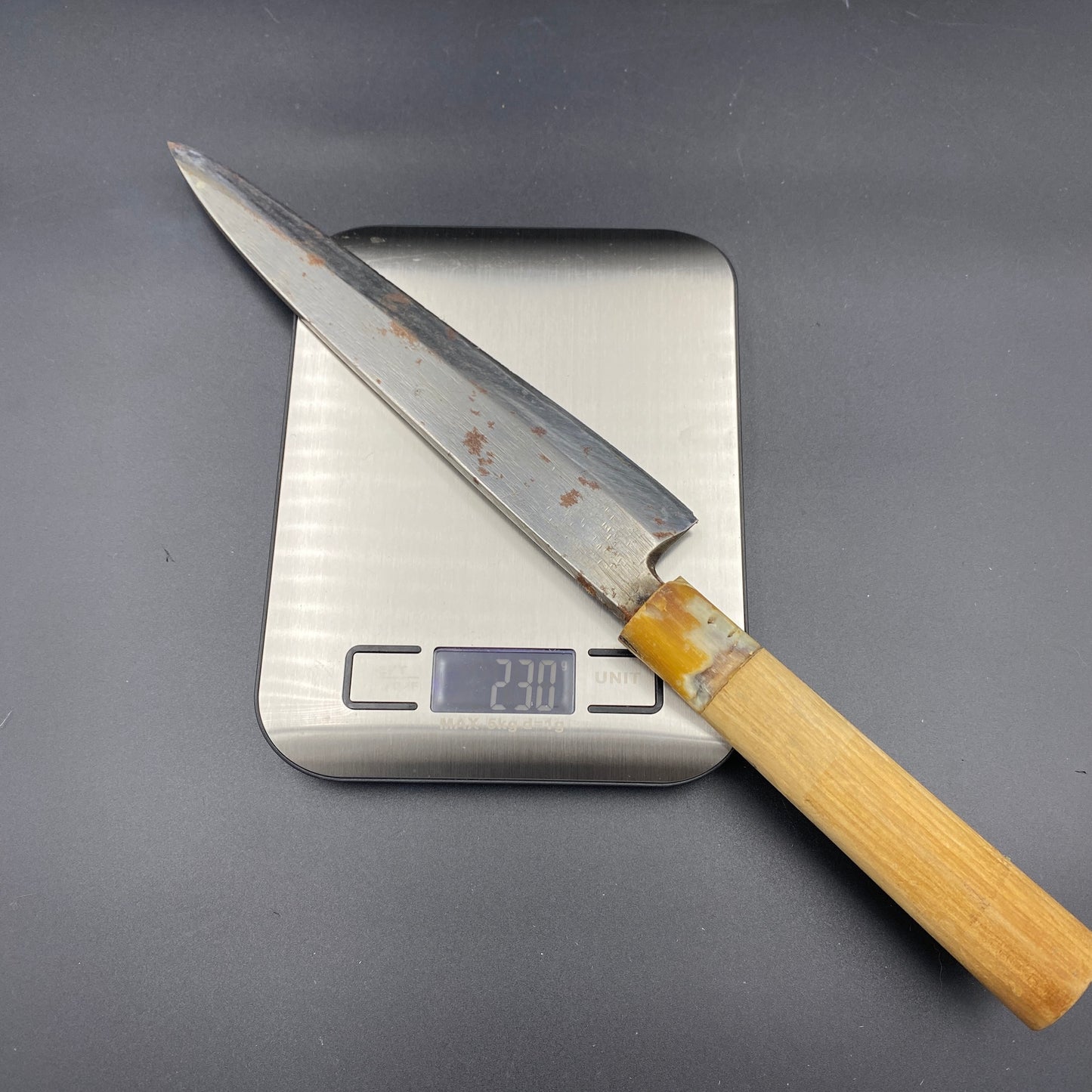 VINTAGE Japanese Ai Deba fish deboning knife. 220mm(carbon steel ) With box