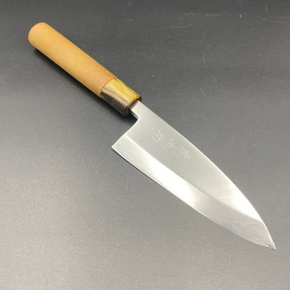 Restored Japanese  Deba fish deboning knife. 138mm(carbon steel) With  box