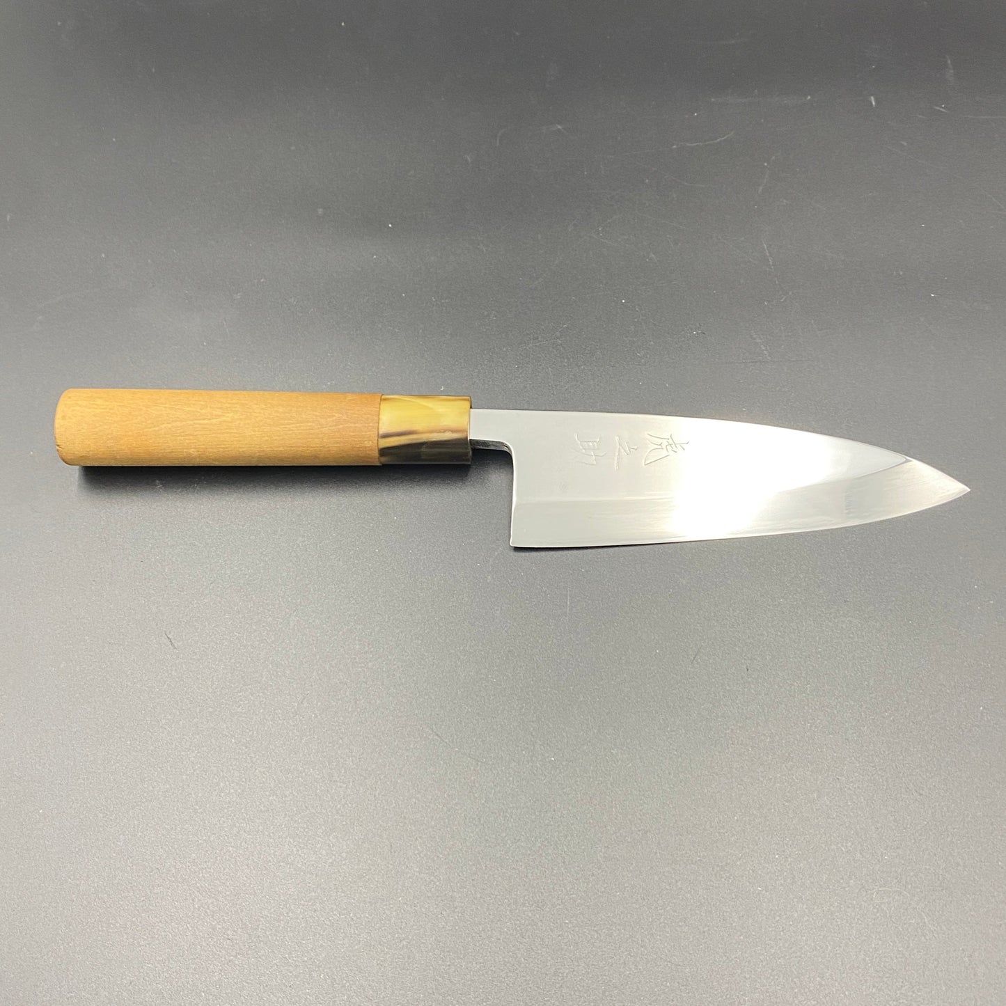 Restored Japanese  Deba fish deboning knife. 138mm(carbon steel) With  box