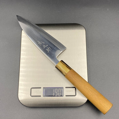 Restored Japanese  Deba fish deboning knife. 138mm(carbon steel) With  box