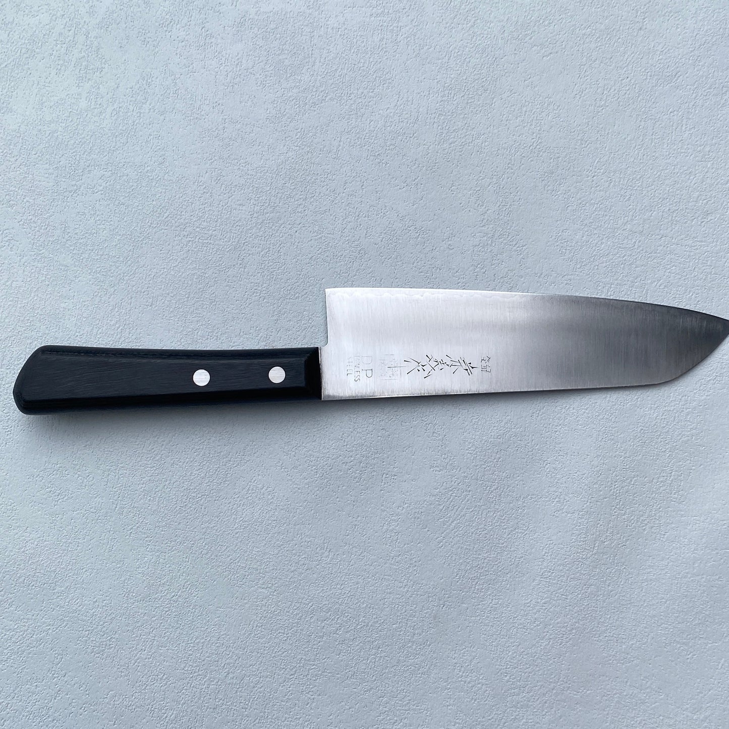 Restored Japanese Santoku all purpose knife.165mm ( D P Stainless Steel ) with box