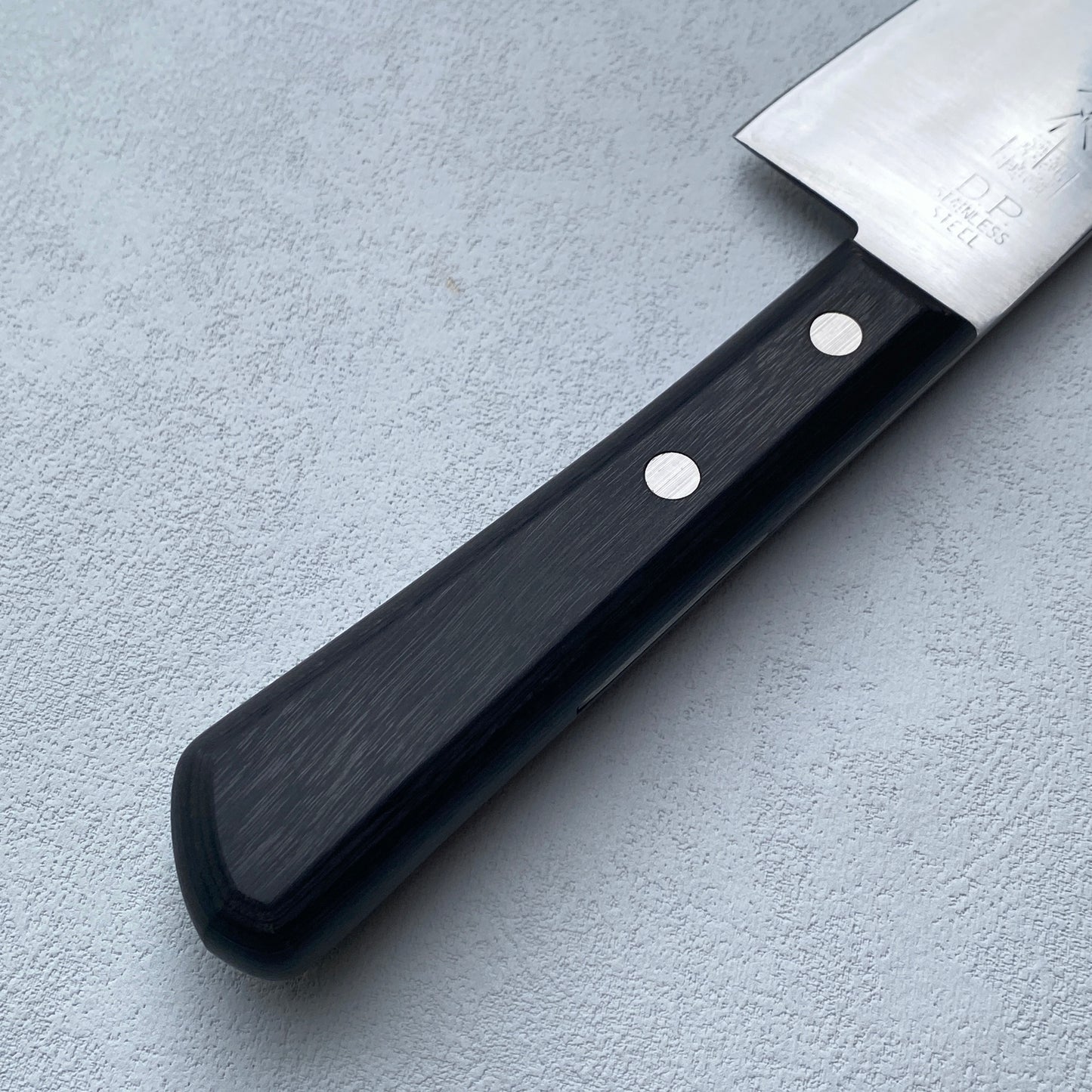 Restored Japanese Santoku all purpose knife.165mm ( D P Stainless Steel ) with box