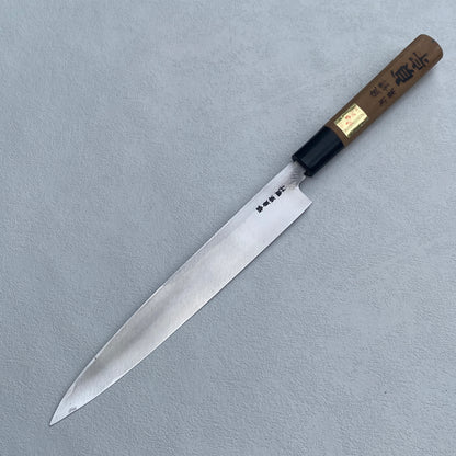 Restored Sakai Ishidou Sadamune Japanese Yanagiba/Sashimi knife.205mm (carbon steel) with original box