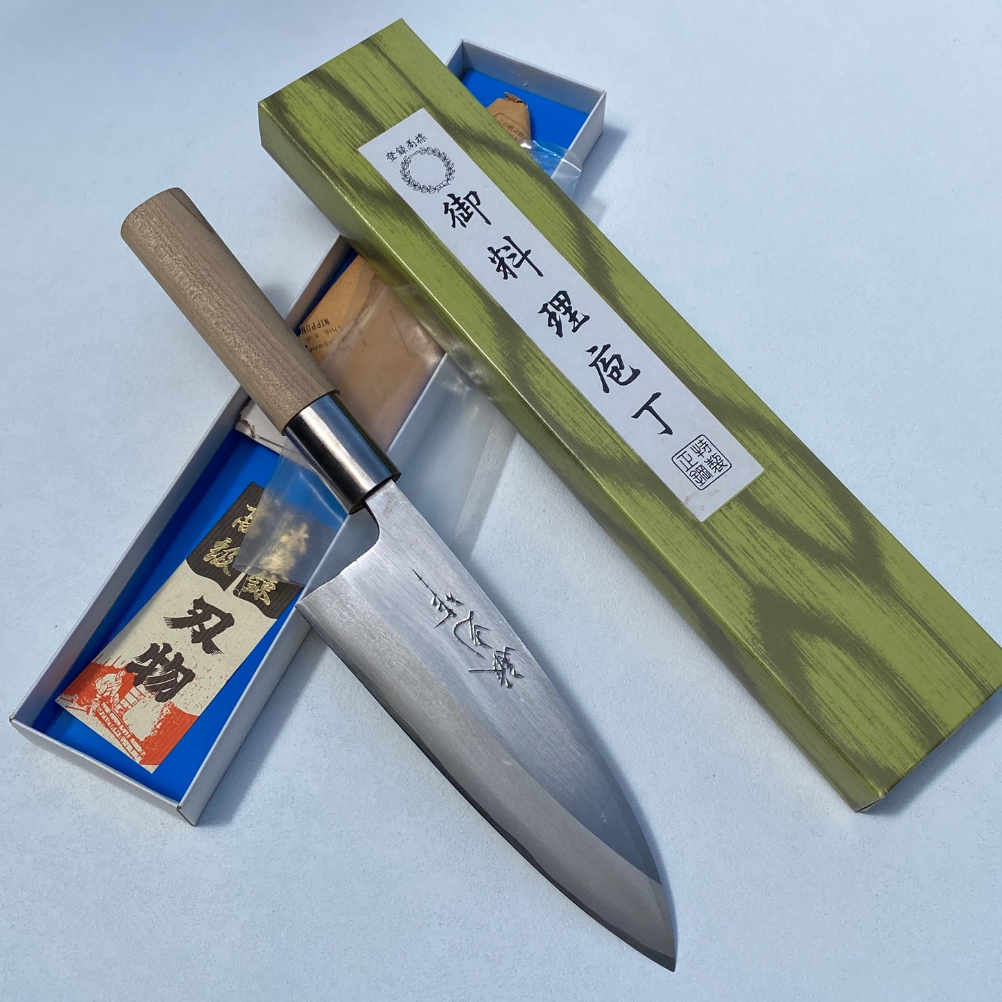 Restored Japanese Deba knife.165mm (with original box)