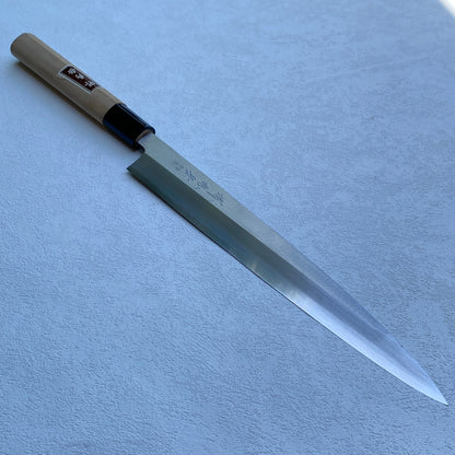 New Old Stock Sakai Hidetake Japanese Yanagiba/Sashimi knife.230mm (carbon steel) with box