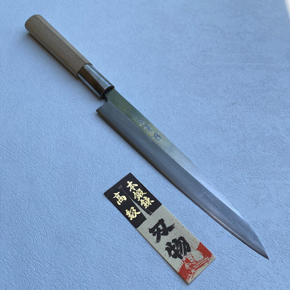 Restored Japanese Yanagiba/Sashimi knife.205mm (carbon steel) with original box