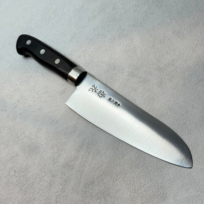 Restored Japanese Santoku all purpose knife 165mm (Stainless-clad carbon)with box