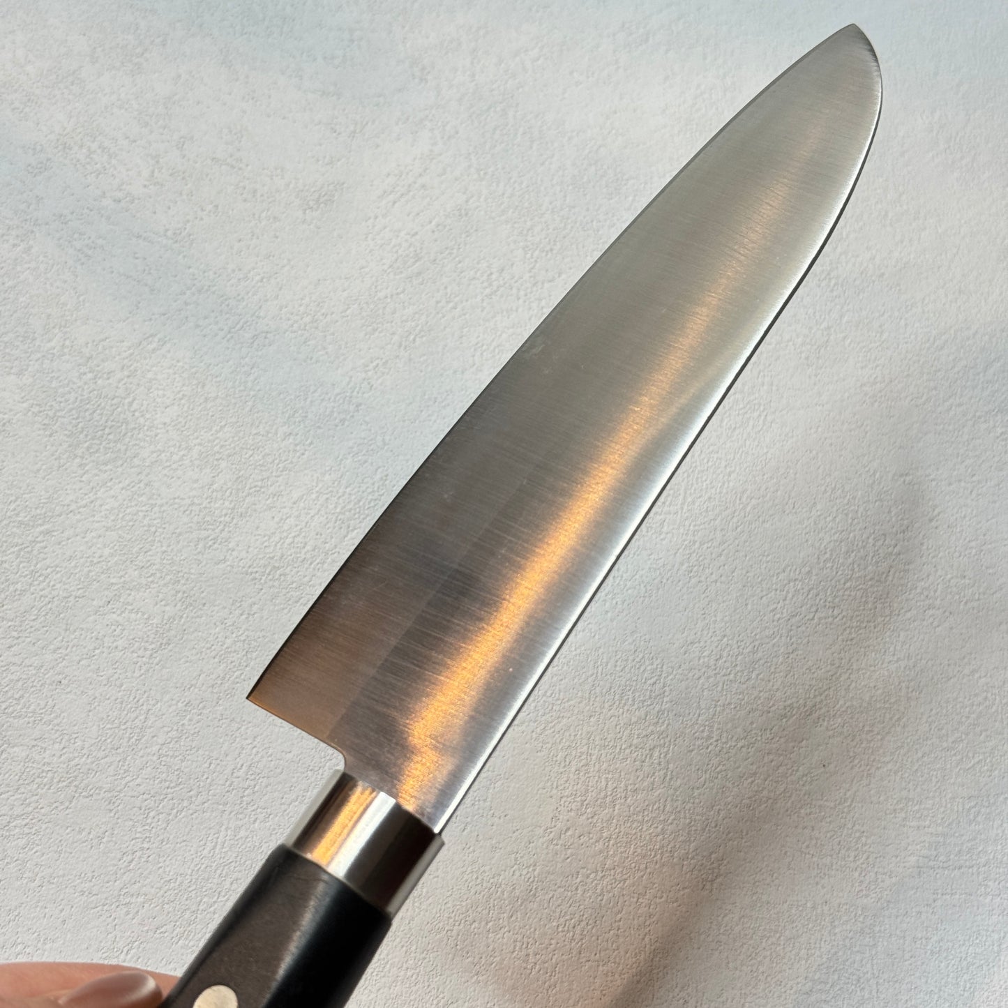 Restored Japanese Santoku all purpose knife 165mm (Stainless-clad carbon)with box