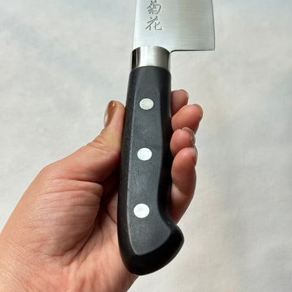 Restored Japanese Santoku all purpose knife 165mm (Stainless-clad carbon)with box