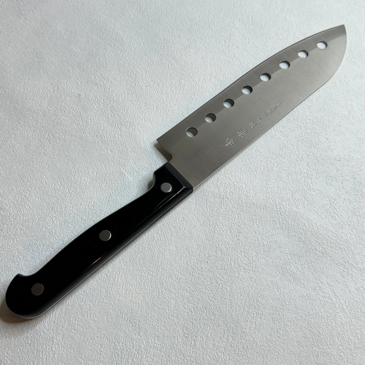 Restored Japanese Mino Kanemori Santoku all purpose knife 165mm