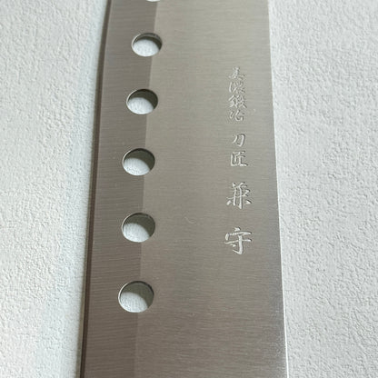 Restored Japanese Mino Kanemori Santoku all purpose knife 165mm