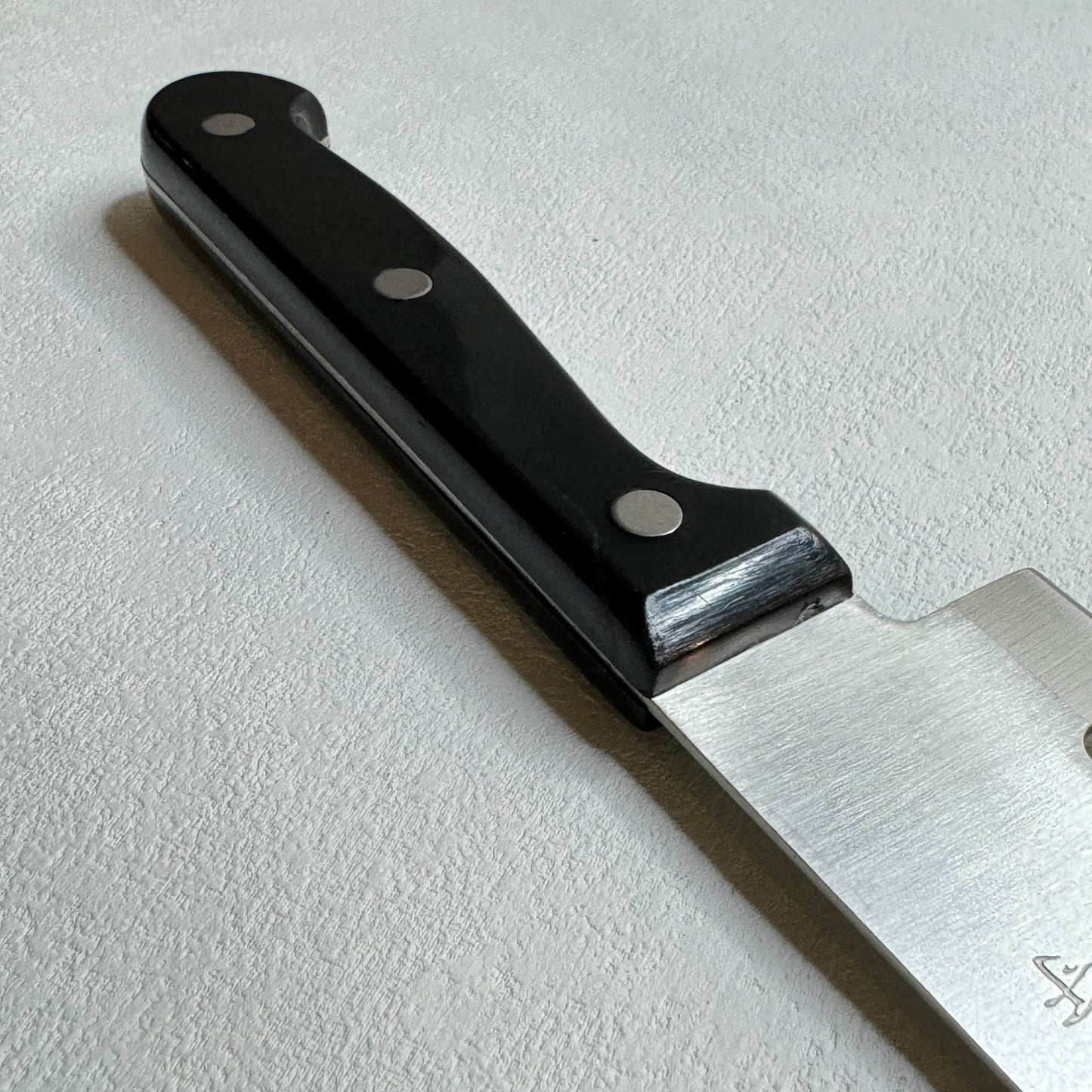 Restored Japanese Mino Kanemori Santoku all purpose knife 165mm