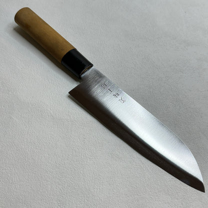 Restored Japanese Nihonbashi Kiya Santoku all purpose knife 168mm