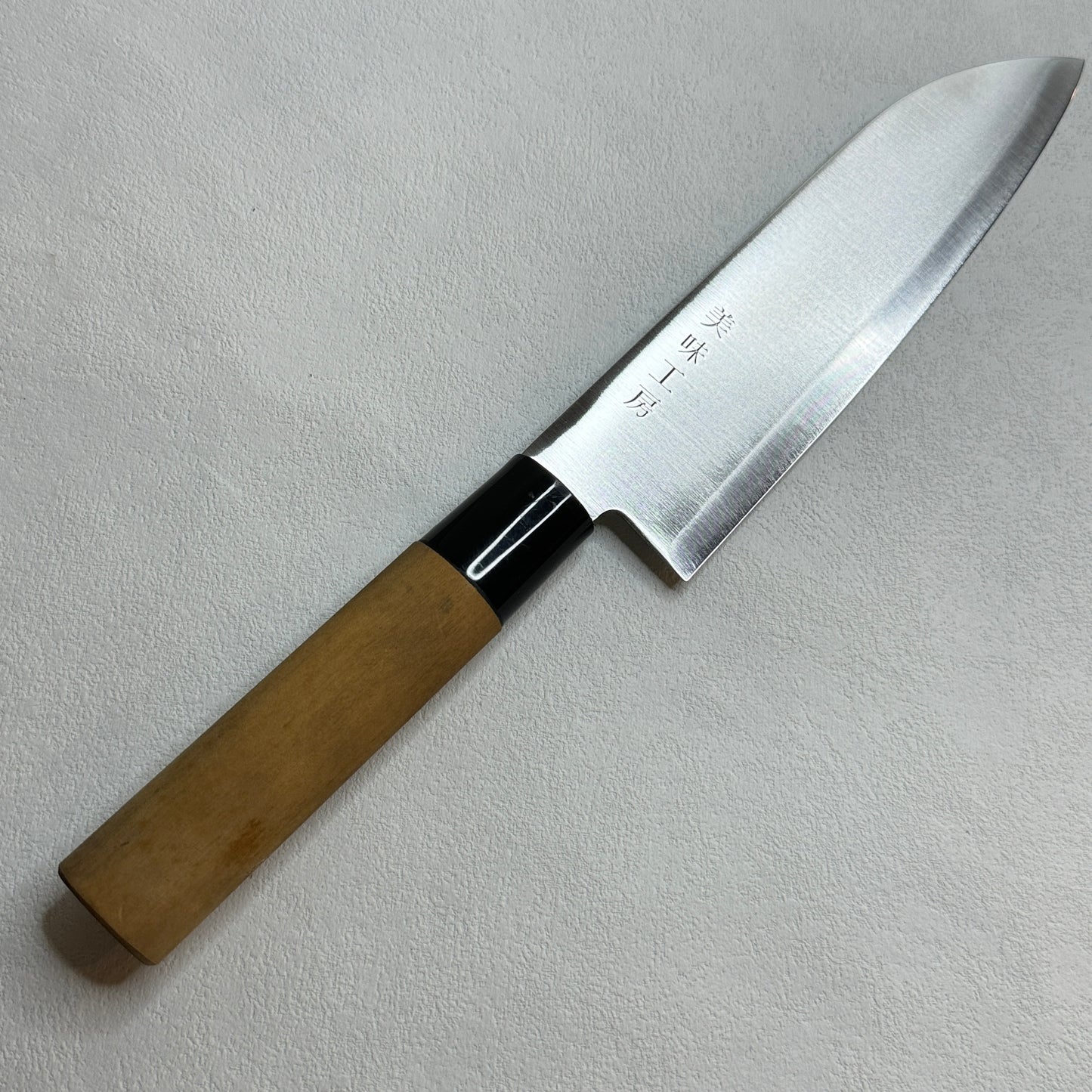 Restored Japanese Nihonbashi Kiya Santoku all purpose knife 168mm